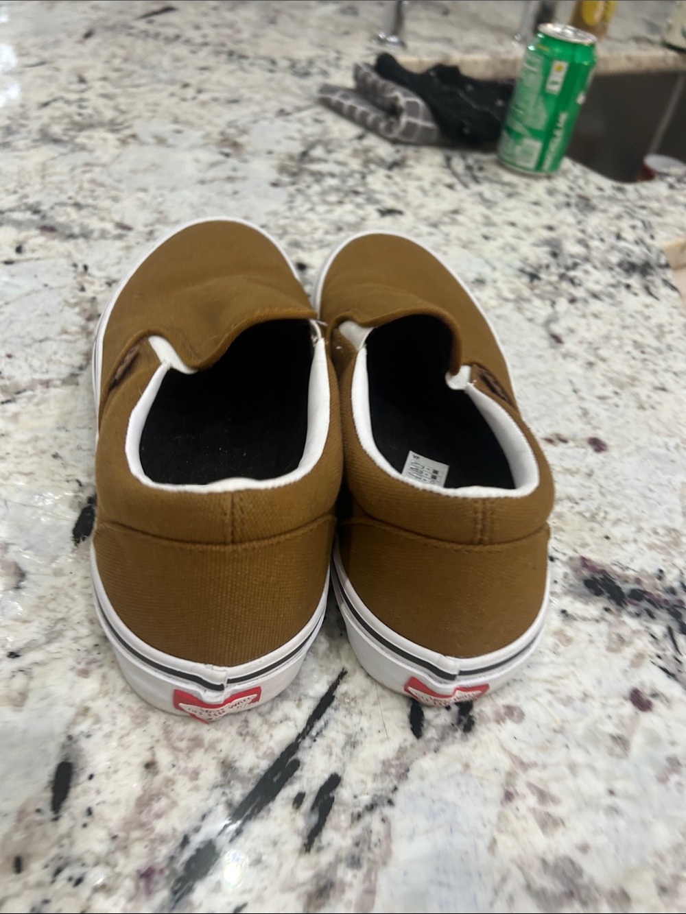 Vans Slip-On Canvas Loafers in Caramel Brown - Picture 3 of 5